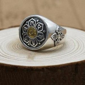 Bague Suprême Sutra Argent 11 Centre Or