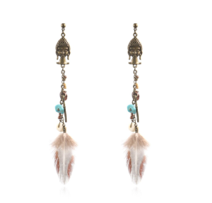 Boucle D'Oreille Bouddha Plume Default Title