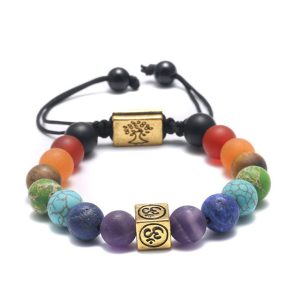 Bracelet 7 Chakras "Méditation" Or