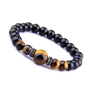 Bracelet "Big Eyes" Oeil de Tigre Œil de Tigre 23cm