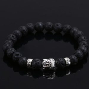 Bracelet Bouddha "Natural Stone" Noir