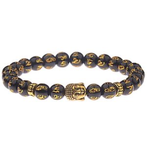 Bracelet Bouddha Protect Mantra Agate