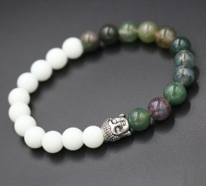 Bracelet Bouddha en Onyx vert Default Title