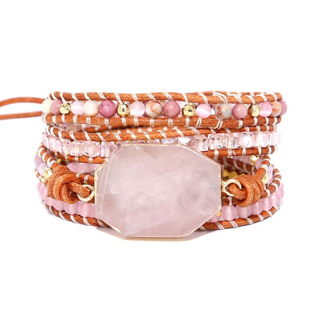 Bracelet "Candy Love" en Quartz Rose – Image 2