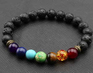 Bracelet "Guérison des 7 Chakras" en Pierres de Lave Default Title