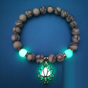 Bracelet Lotus Lumia Howlite Naturelle Beige