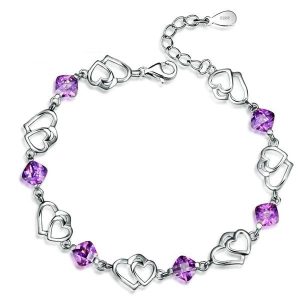 Bracelet Love Amethyst Argent Default Title