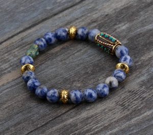 Bracelet "Népal Zen" en Sodalite Naturelle Default Title