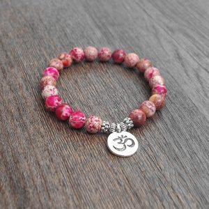 Bracelet "Om" en Jaspe Dalmatien Default Title