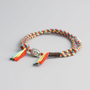 Bracelet Porte Bonheur <br/> Bouddha Zen Arc-en-ciel