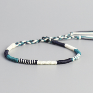 Bracelet Porte Bonheur <br/> Tressé à la Main Amour & Paix