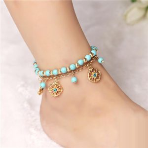 Bracelet Pour Cheville "Fleur D'azur" Default Title