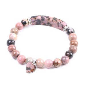 Bracelet "Spring Love "en Jaspe Rose Default Title