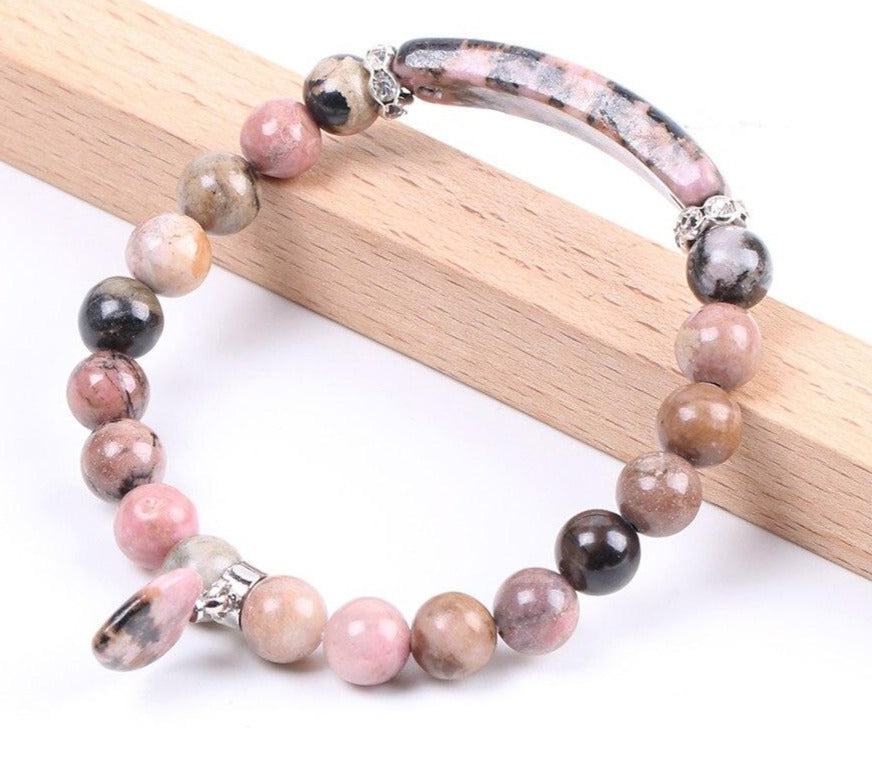 Bracelet "Spring Love "en Jaspe Rose – Image 5