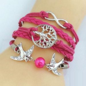 Bracelet TreeLife Bouddhisme Rose