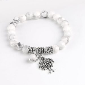 Bracelet Treelife en Howlite Blanche Default Title