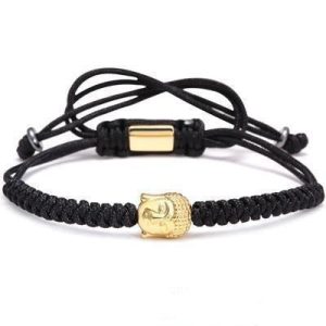 Bracelet Tressé Bouddha Noir