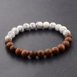 Bracelet Wood & Wellness Howlite