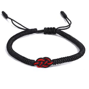 Bracelets Porte Bonheur Tibétain "Amitabha" Noir