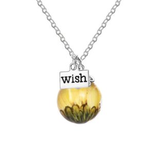 Collier Porte Bonheur "Flower Memory" Marguerite jaune