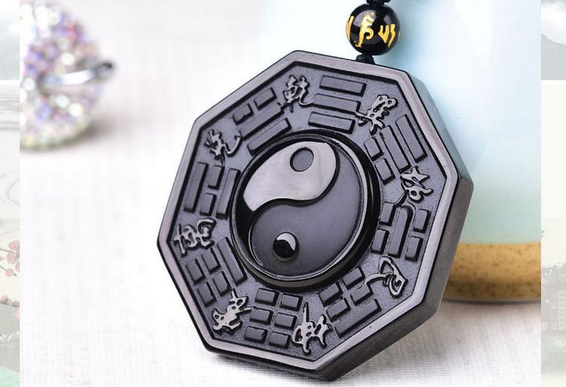 Collier "Yin & Yang" en Obsidienne Noire – Image 5