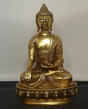 Décoration Jardin Zen Extérieur "Statue Bouddha en Bronze Tibétain" Default Title