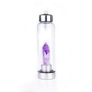 Gourde à Eau de Gemme "Bien être intérieur" Améthyste