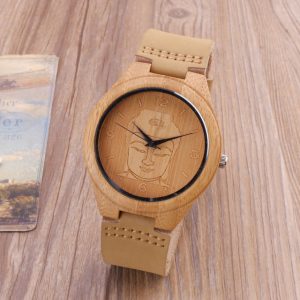 Montre Bouddha Green Bambou et cuir Vegan Default Title