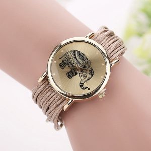 Montre Éléphant Zen Beige
