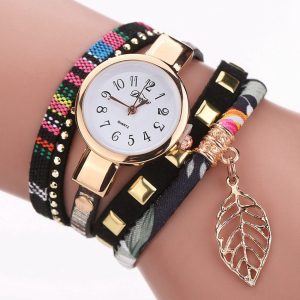 Montre Porte Bonheur Bouddhiste <br/>Nouée à la Main Noir