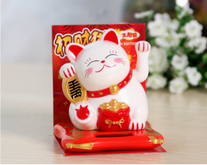 Porte Bonheur Maneki Neko Blanc