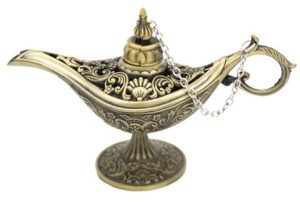 Porte Encens <br/> Design "Lampe de Génie" Bronze