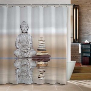 Rideau de douche Bouddha Zen Default Title