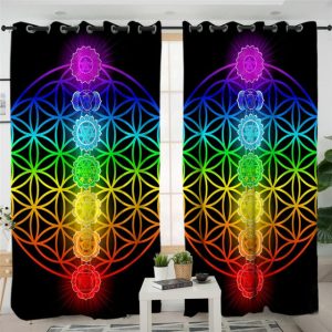 Rideaux Zen 7 chakras Black Chakra Taille 3