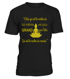 T-Shirt Bouddha Noir 5XL Homme
